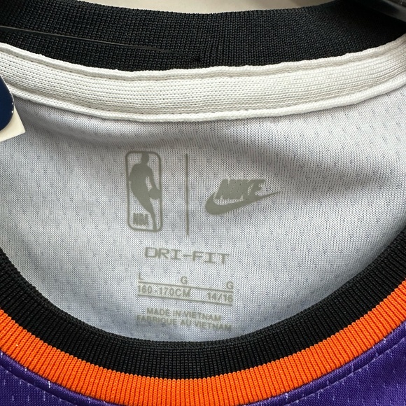 -New W/ Tags! Youth’s Nike Devin Booker Purple Phoenix Suns Jersey Size Large - Picture 4 of 7